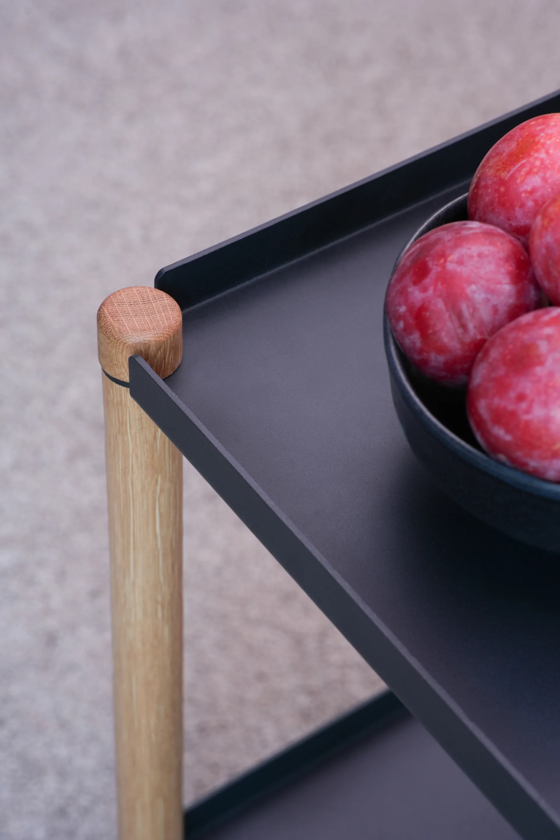 Connect table, Oiled oak, black metal Andersen Furniture