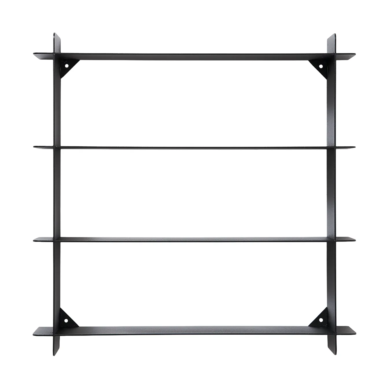 Division wall shelf, Black steel, 45x45x10 cm Andersen Furniture