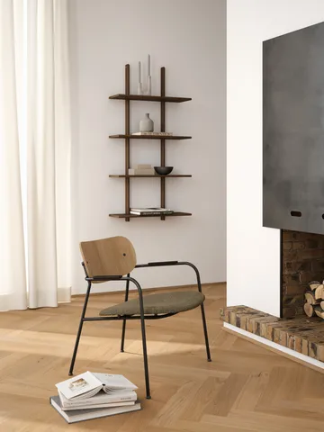 Essence wall shelf - Smoked Oiled Oak, 70x25x140 cm - Andersen Furniture