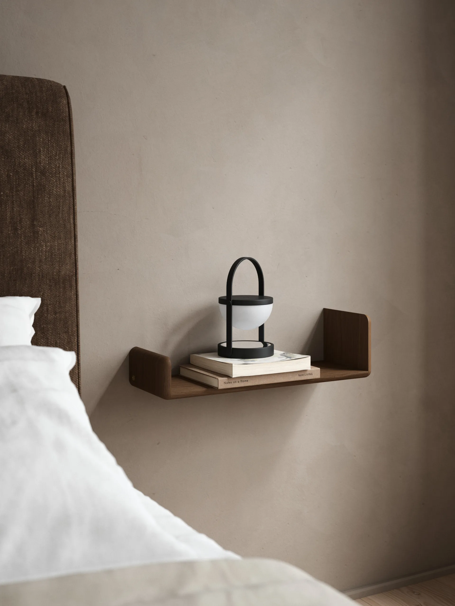 Level wall shelf, Smoked Oiled Oak, 55x18x9 cm Andersen Furniture