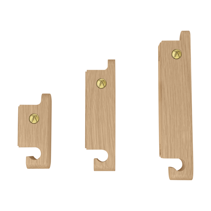 Multi Hooks hook set of 3 - Oak - Andersen Furniture