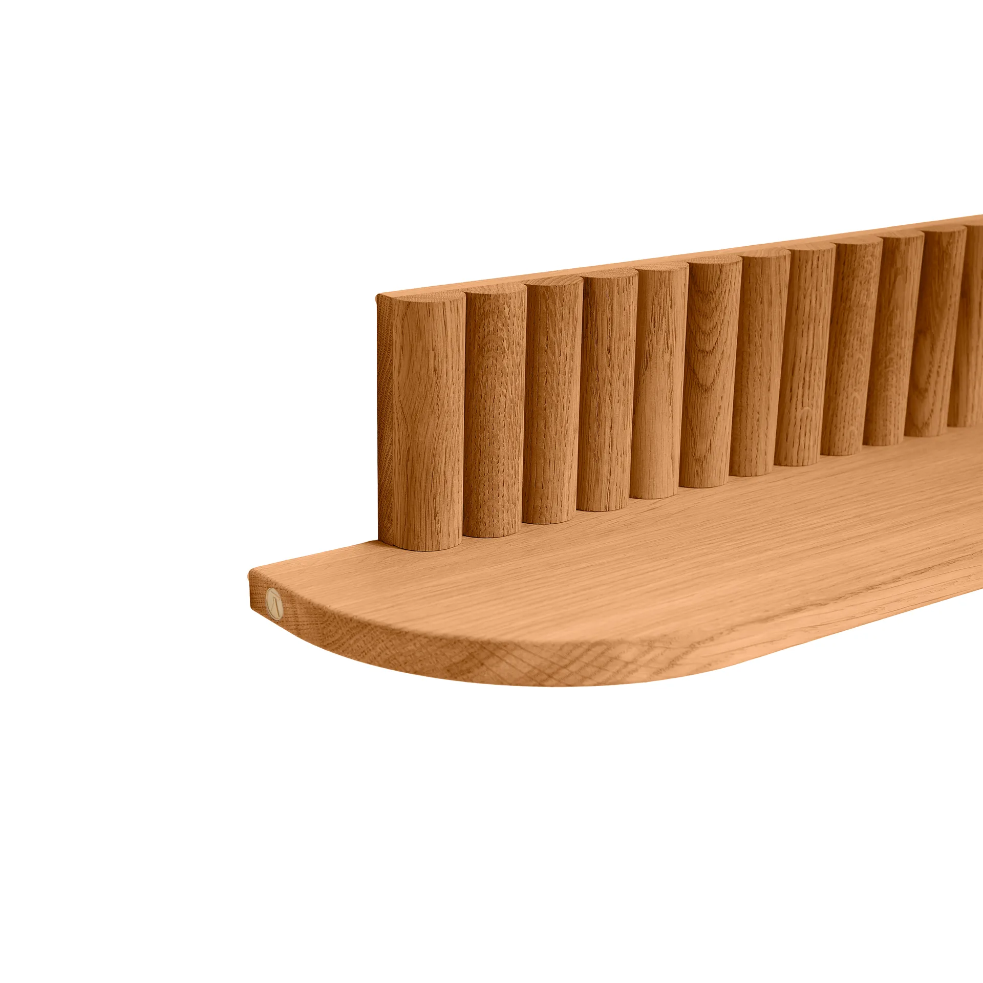 Pillar wall shelf, Oiled Natural Oak, 78x15x12 cm Andersen Furniture