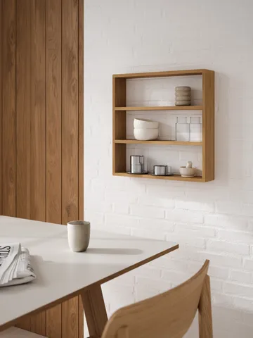 Sector wall shelf - Oiled Natural Oak, 50x50x10 cm - Andersen Furniture