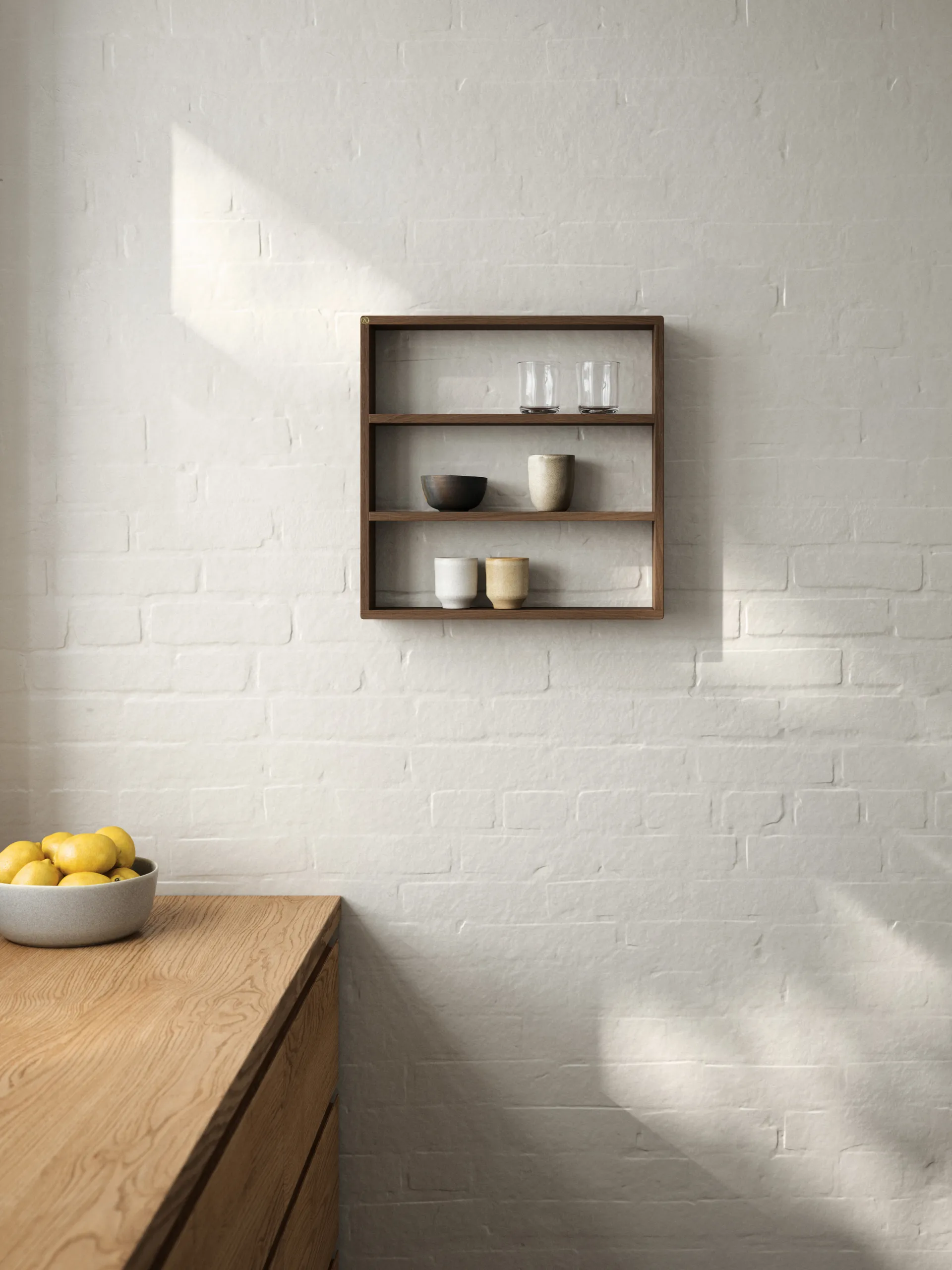 Sector wall shelf, Smoked Oiled Oak, 50x50x10 cm Andersen Furniture