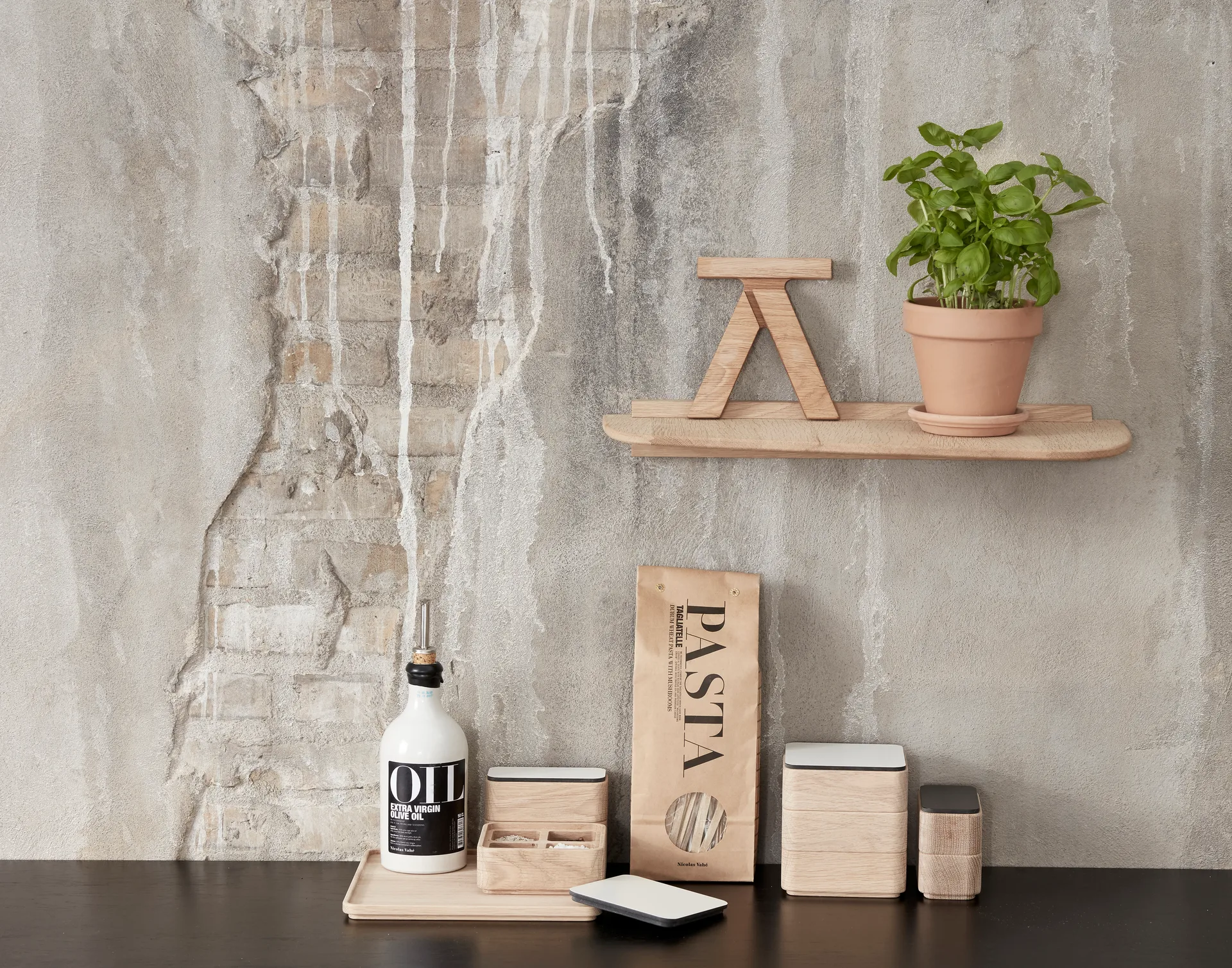 Shelf 1 wall shelf 40 cm, Oak Andersen Furniture