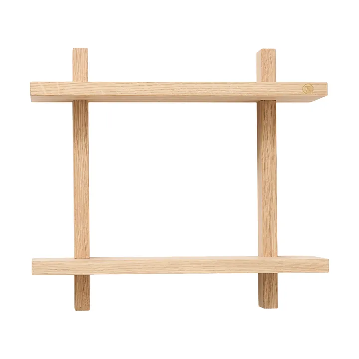 Treat double wall shelf - Oak, 34x12x34 cm - Andersen Furniture