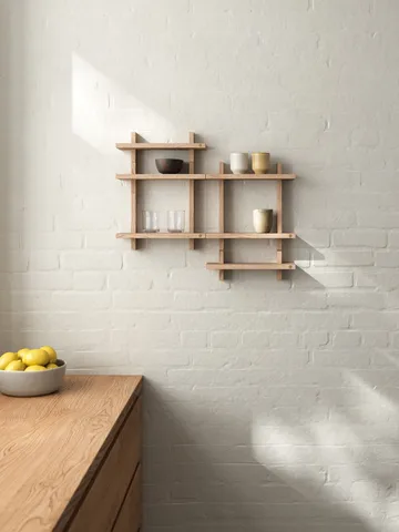 Treat double wall shelf - Oak, 34x12x34 cm - Andersen Furniture