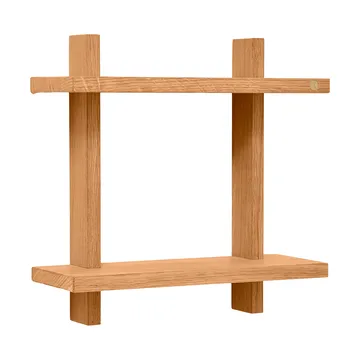 Treat double wall shelf - Oiled Natural Oak, 34x12x34 cm - Andersen Furniture