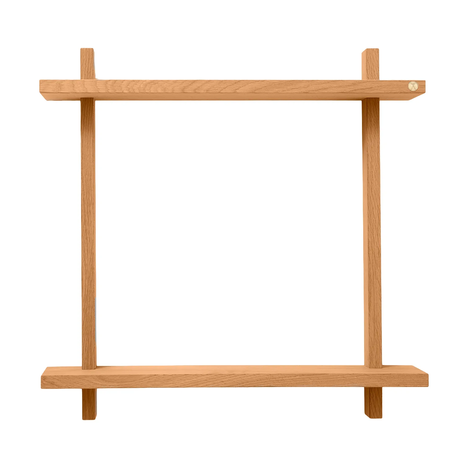 Treat double wall shelf, Oiled Natural Oak, 50x12x50 cm Andersen Furniture