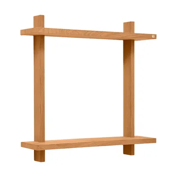 Treat double wall shelf - Oiled Natural Oak, 50x12x50 cm - Andersen Furniture