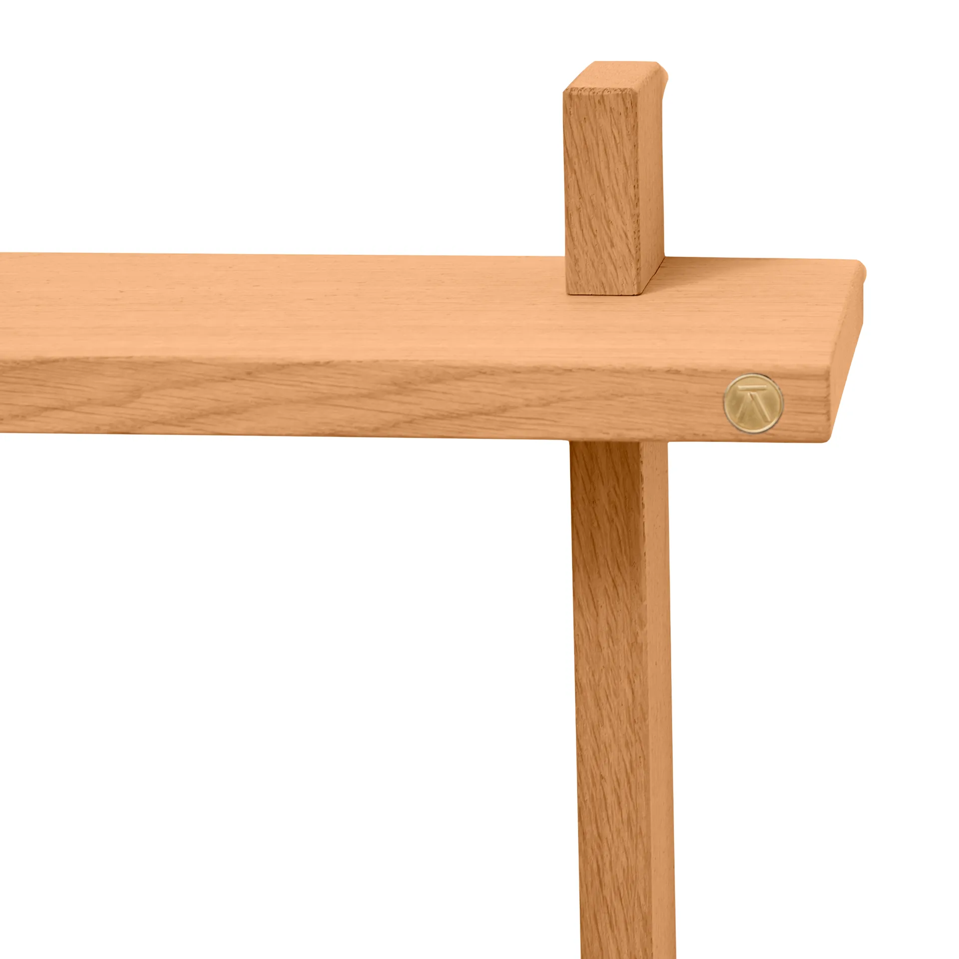 Treat double wall shelf, Oiled Natural Oak, 50x12x50 cm Andersen Furniture