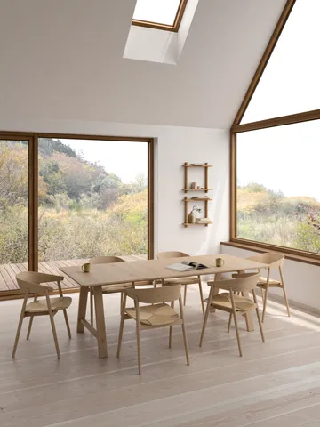 Treat double wall shelf - Oiled Natural Oak, 50x12x50 cm - Andersen Furniture