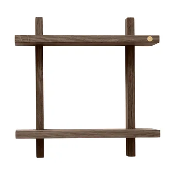 Treat double wall shelf - Smoked Oiled Oak, 34x12x34 cm - Andersen Furniture