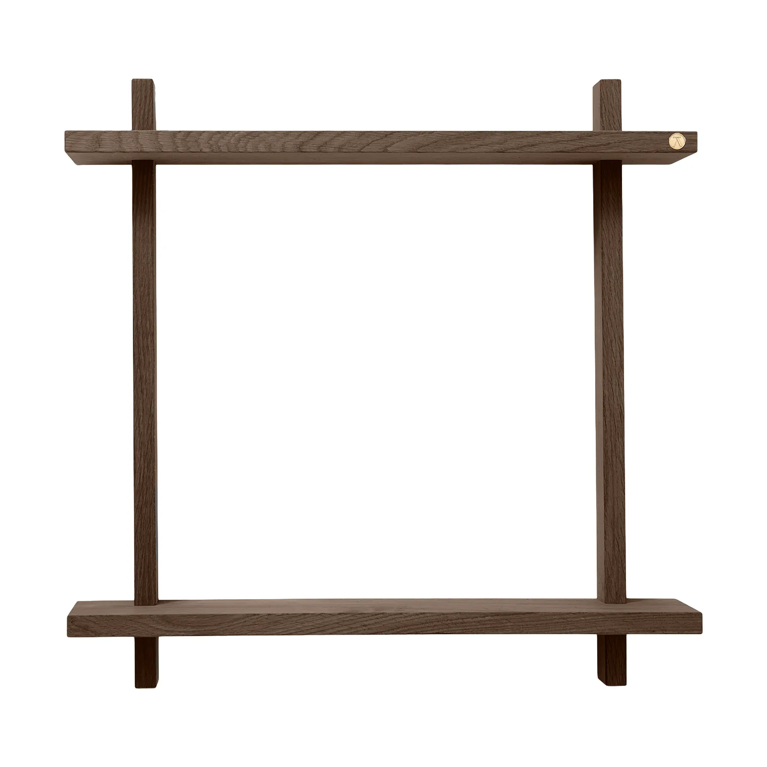 Treat double wall shelf, Smoked Oiled Oak, 50x12x50 cm Andersen Furniture