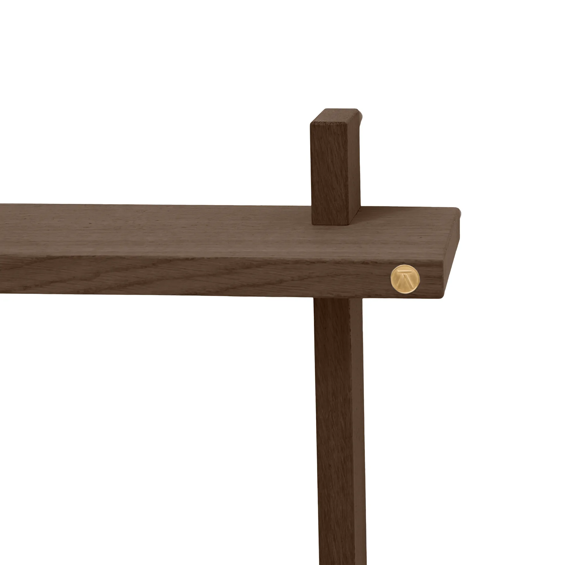 Treat double wall shelf, Smoked Oiled Oak, 50x12x50 cm Andersen Furniture