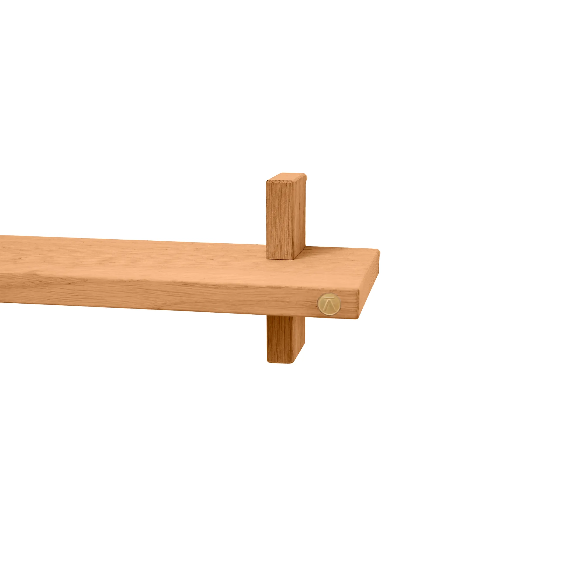 Treat wall shelf single, Oiled Natural Oak, 50x12x11.2 cm Andersen Furniture