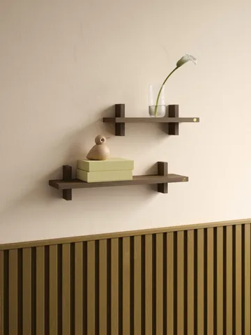 Treat wall shelf single - Smoked Oiled Oak, 34x12x11.2 cm - Andersen Furniture