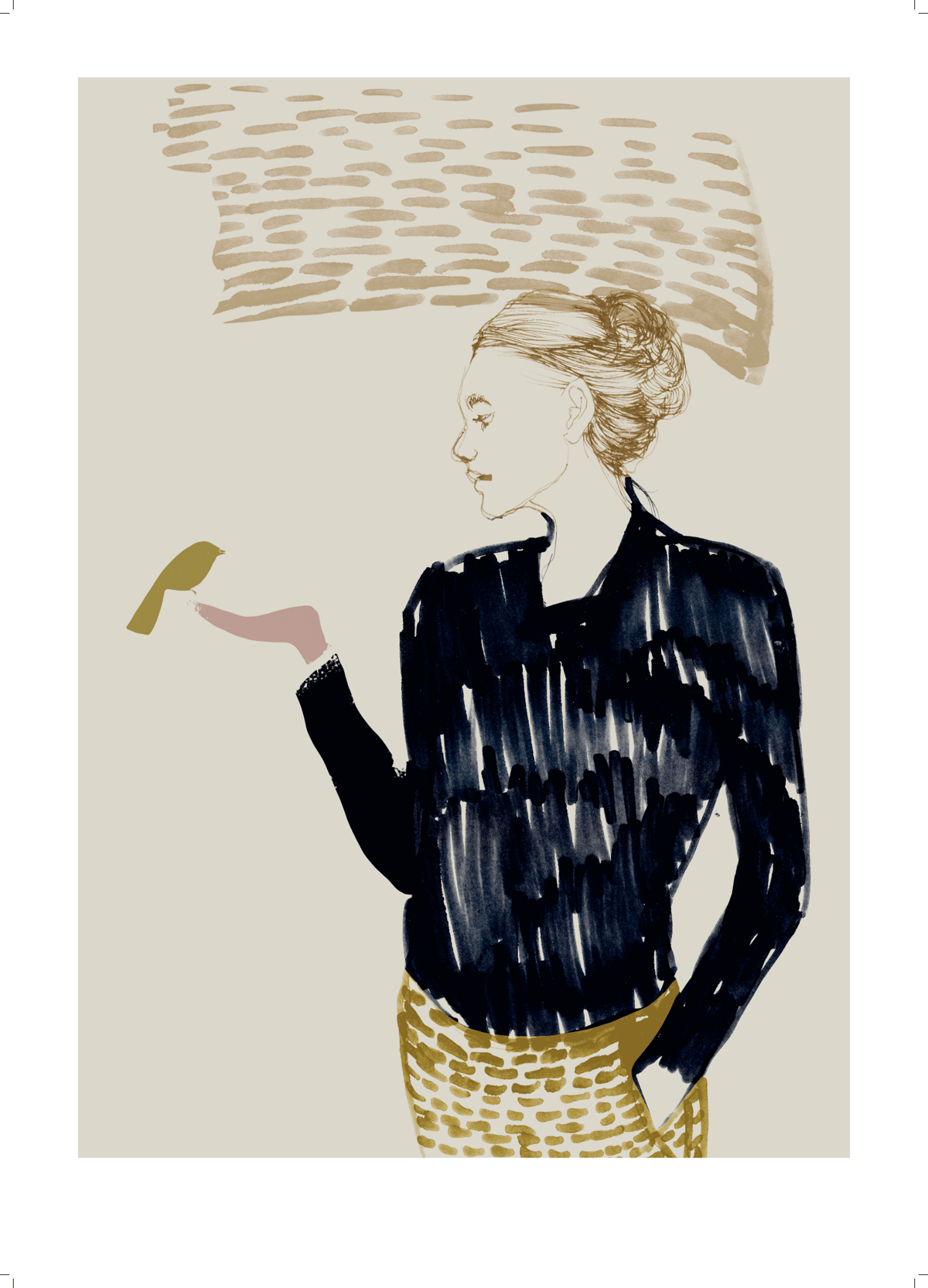 Anna Bülow Hello poster 50x70 cm | Scandinavian Design | Posters | Brown