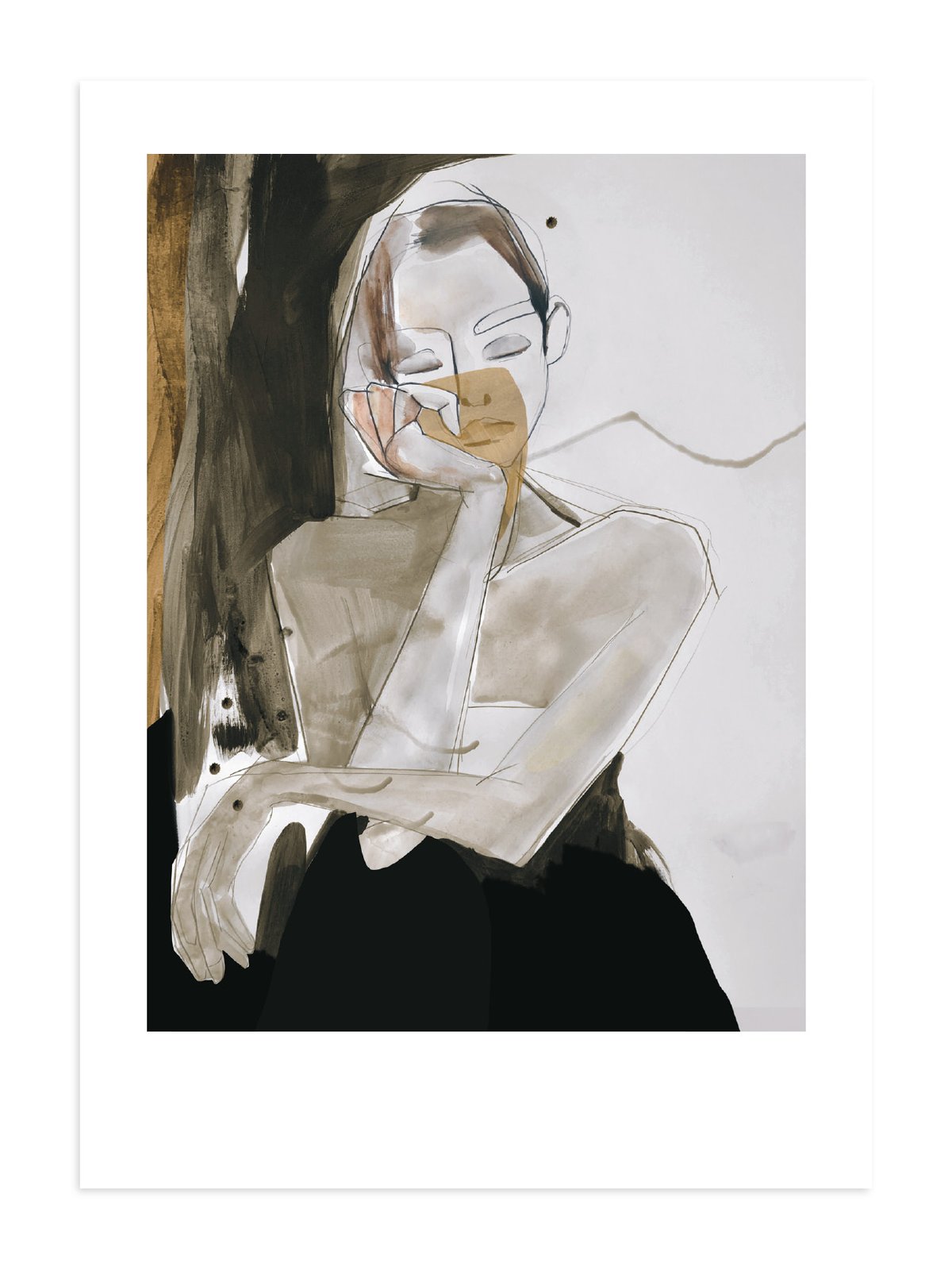 Anna Bülow This too shall pass poster 50x70 cm | Scandinavian Design | Posters | Grey