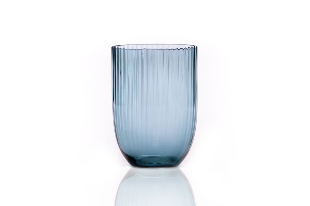 Anna Von Lipa Bamboo drinking glass 25 cl Blue | Scandinavian Design | Drinking glasses & tumblers | Blue