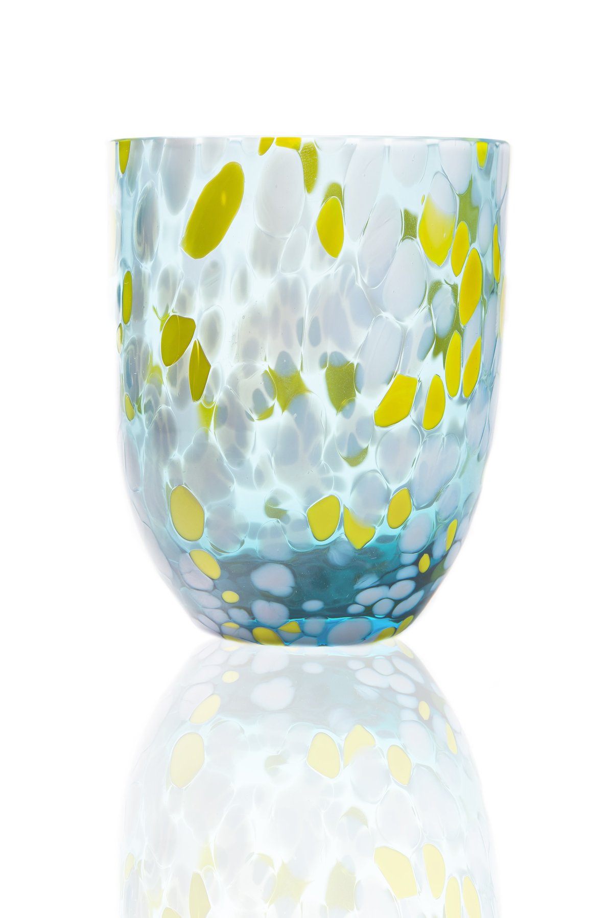 Anna Von Lipa Big Confetti drinking glass 25 cl Aqua-lemon