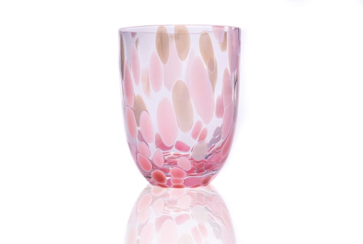 Big Confetti drinking glass 25 cl - Pink-light blue - Anna Von Lipa