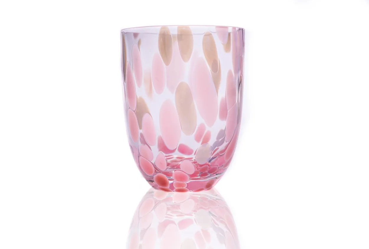Anna Von Lipa Big Confetti drinking glass 25 cl Pink-light blue