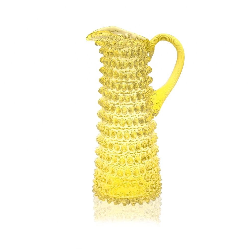 Anna Von Lipa Eiffel Hobnail jug 1 l Lemon | Scandinavian Design | Water jugs and carafes | Yellow