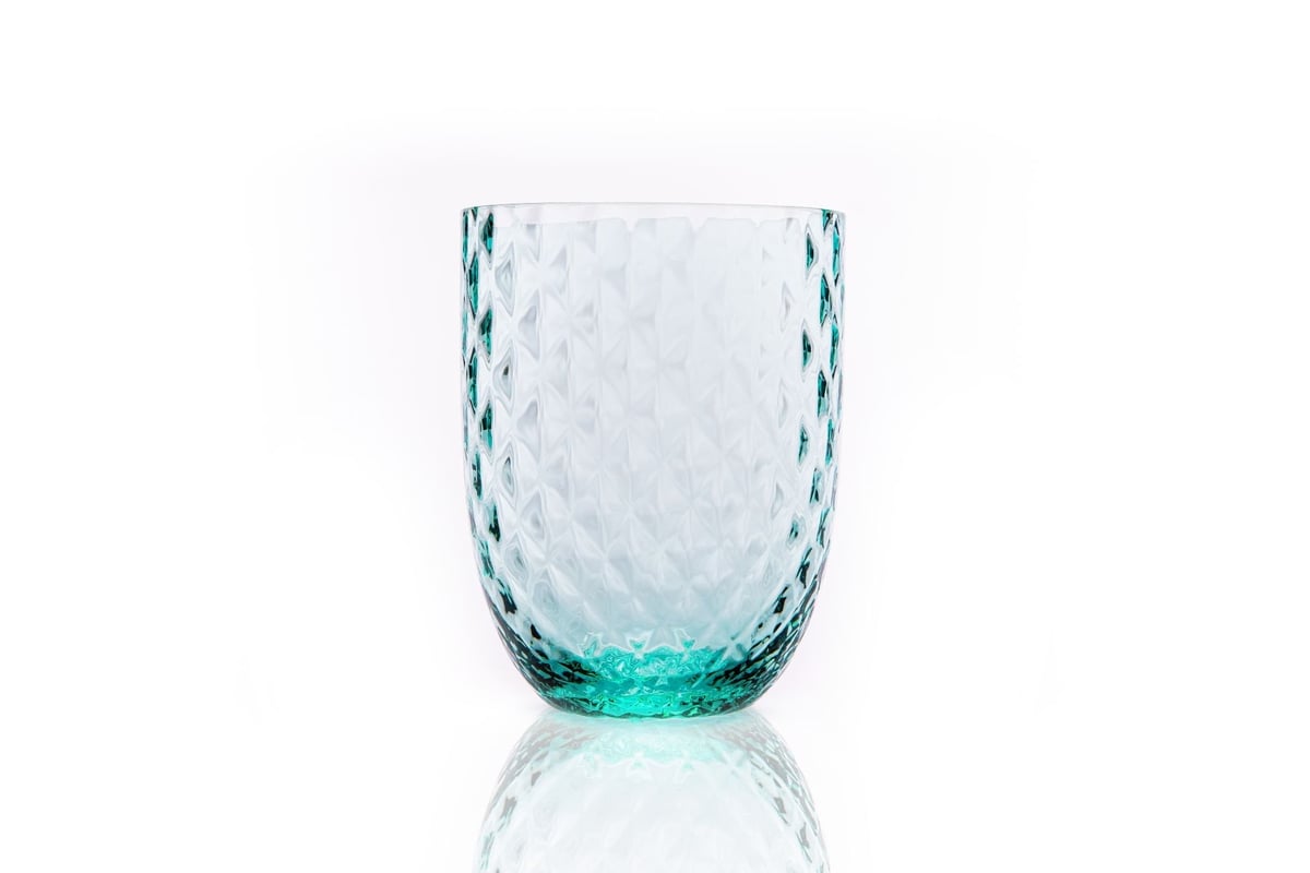 Anna Von Lipa Harlequin drinking glass 25 cl Beryl | Scandinavian Design | Drinking glasses & tumblers | Green