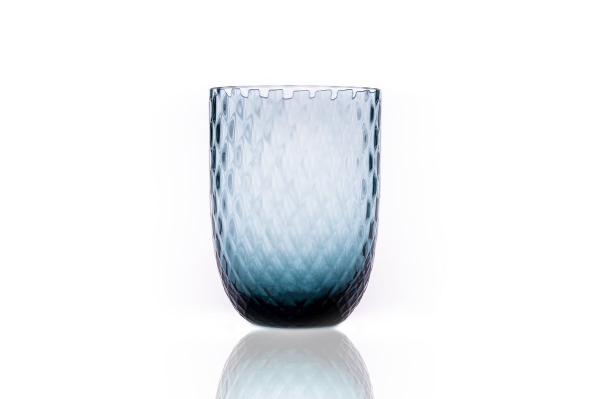 Anna Von Lipa Harlequin drinking glass 25 cl Blue | Scandinavian Design | Drinking glasses & tumblers | Blue