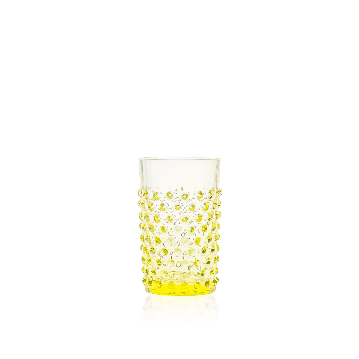 Anna Von Lipa Hobnail glass 20 cl Lemon | Scandinavian Design | Drinking glasses & tumblers | Yellow