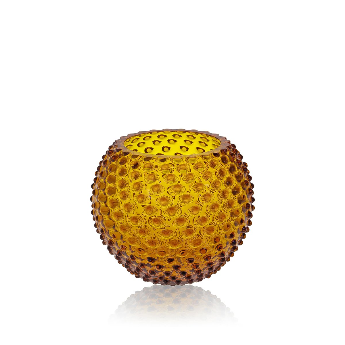 Anna Von Lipa Hobnail Globe vase 18 cm Amber | Scandinavian Design | Vases | Brown