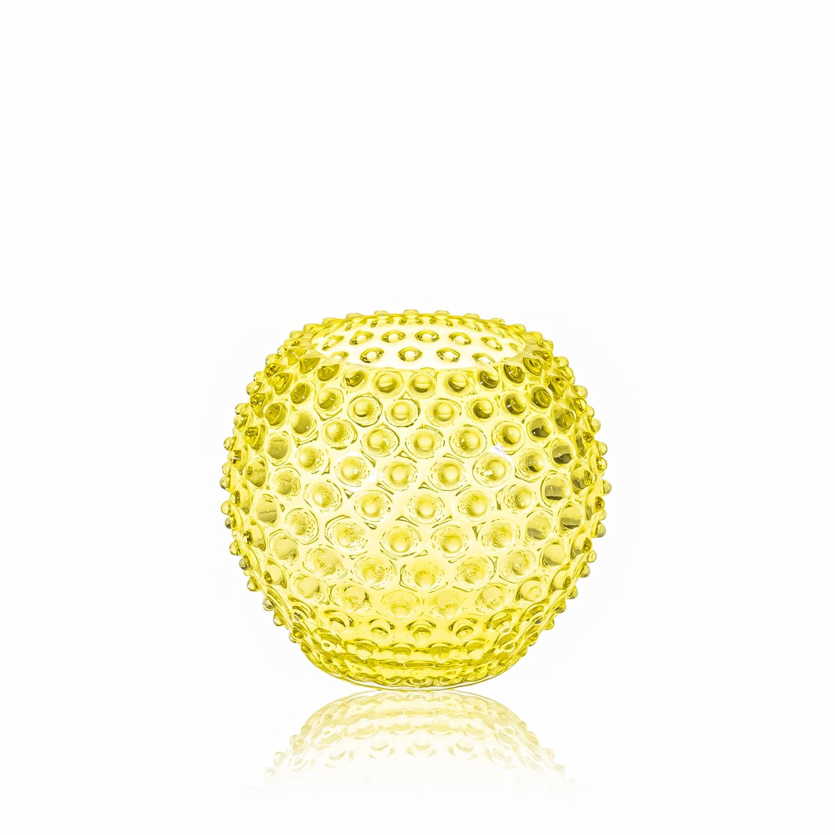 Anna Von Lipa Hobnail Globe vase 18 cm Lemon | Scandinavian Design | Vases | Yellow