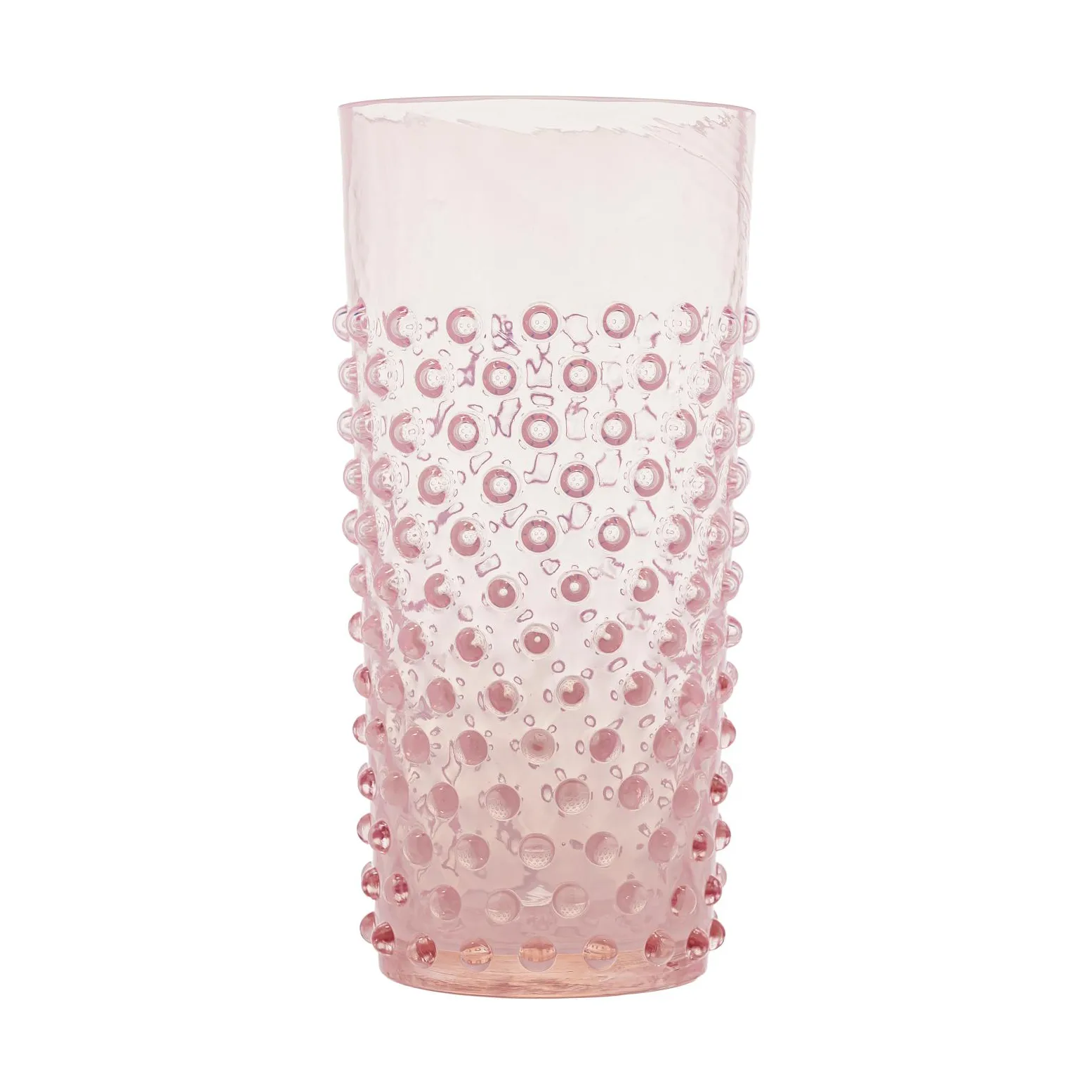 Hobnail Long drink glass 20 cl, Soft Pink Anna Von Lipa
