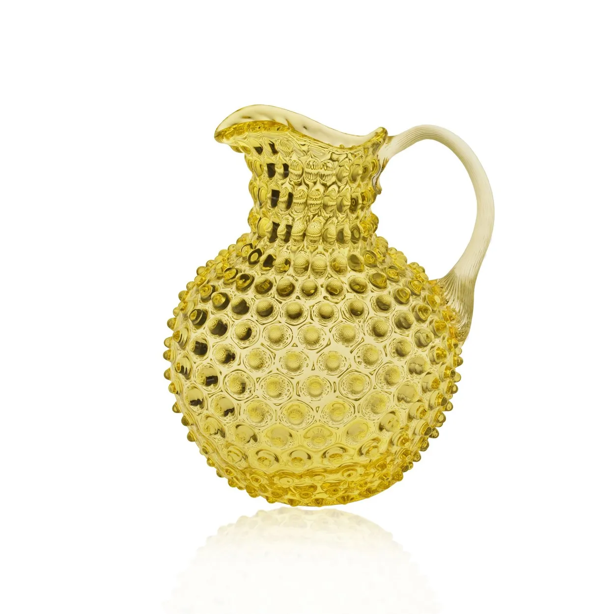 Anna Von Lipa Paris Hobnail jug 2 l Lemon | Scandinavian Design | Water jugs and carafes | Yellow