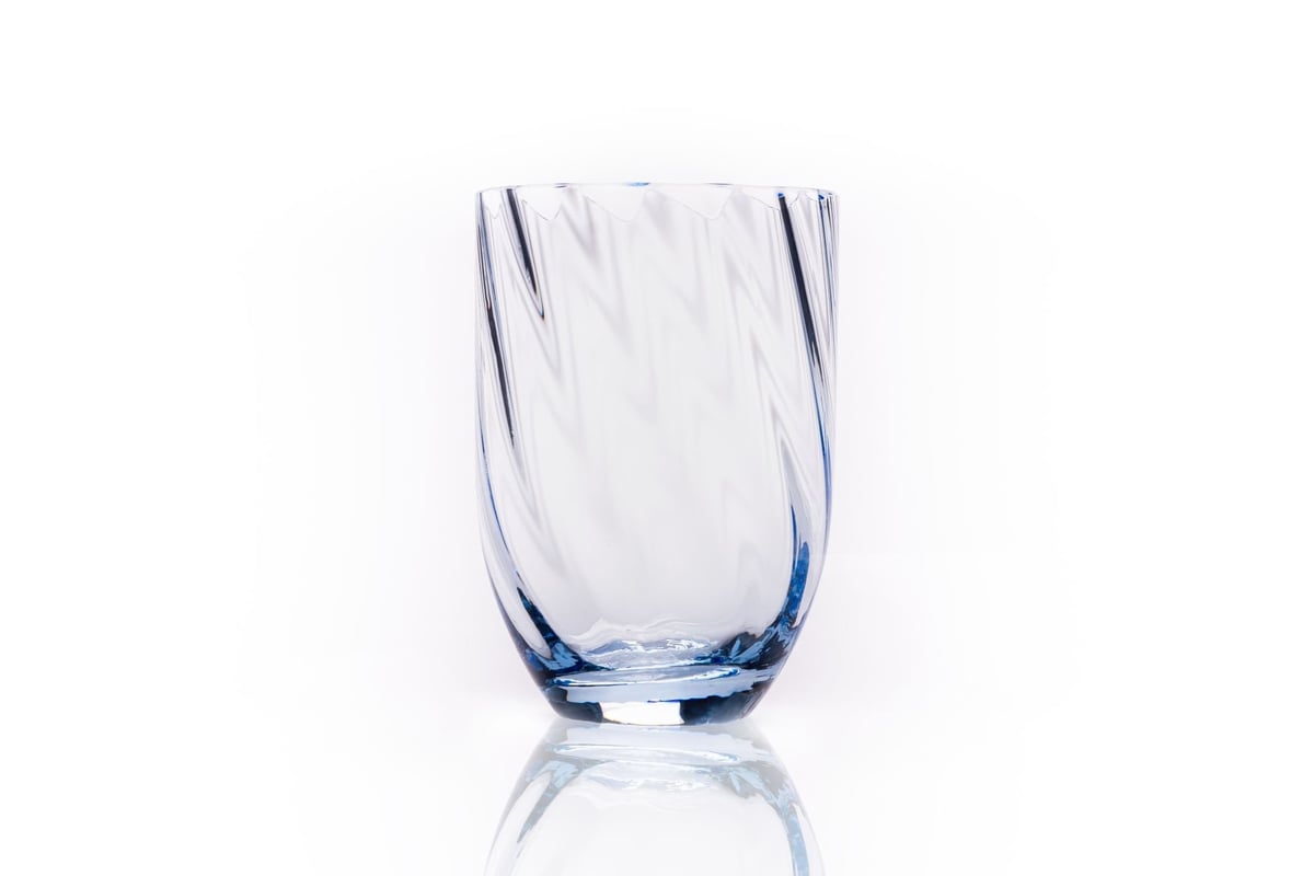 Anna Von Lipa Swirl drinking glass 25 cl Light blue
