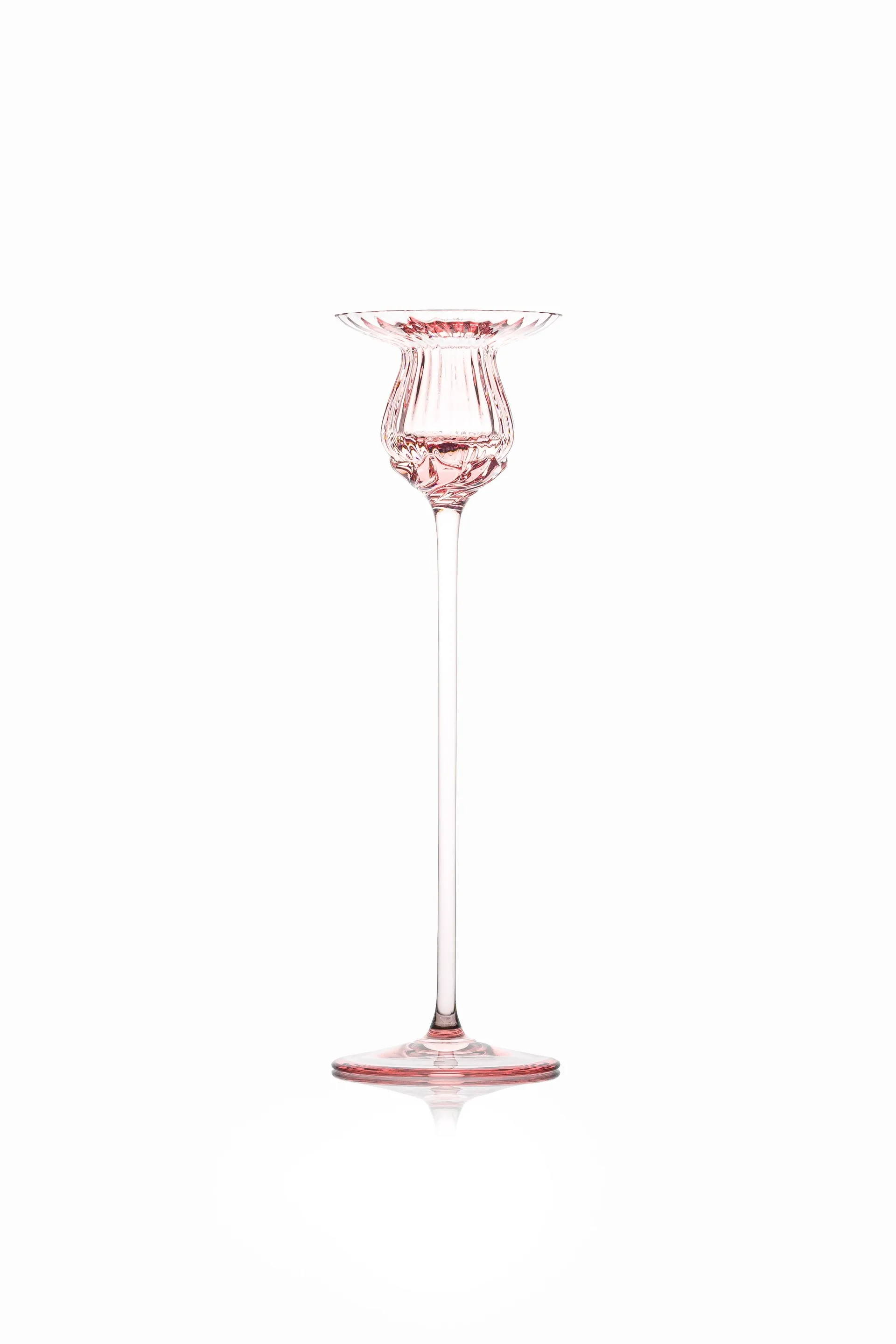 Tulipán candlestick 25 cm, Pink Anna Von Lipa