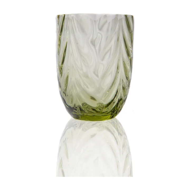 Wave drinking glass 25 cl - Olivegreen - Anna Von Lipa