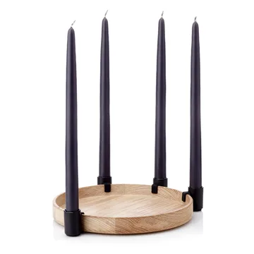 Luna advent candle holder - oak-black - Applicata