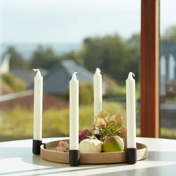 Luna advent candle holder - oak-black - Applicata