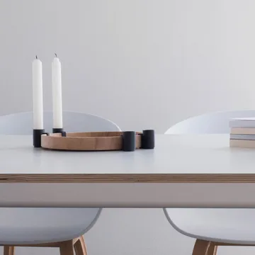 Luna advent candle holder - oak-black - Applicata