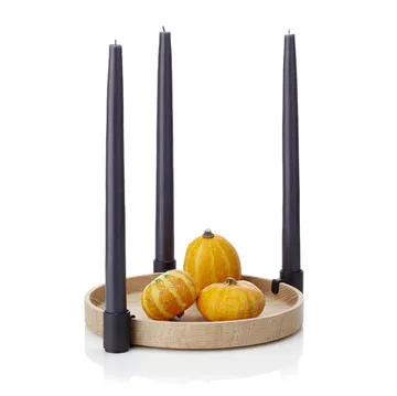 Luna advent candle holder - oak-black - Applicata