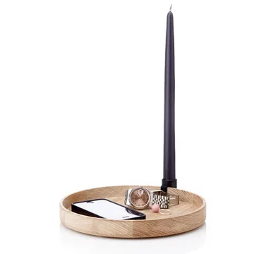 Luna advent candle holder - oak-black - Applicata