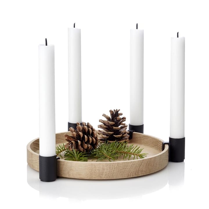 Luna candleholder - oak-black - Applicata