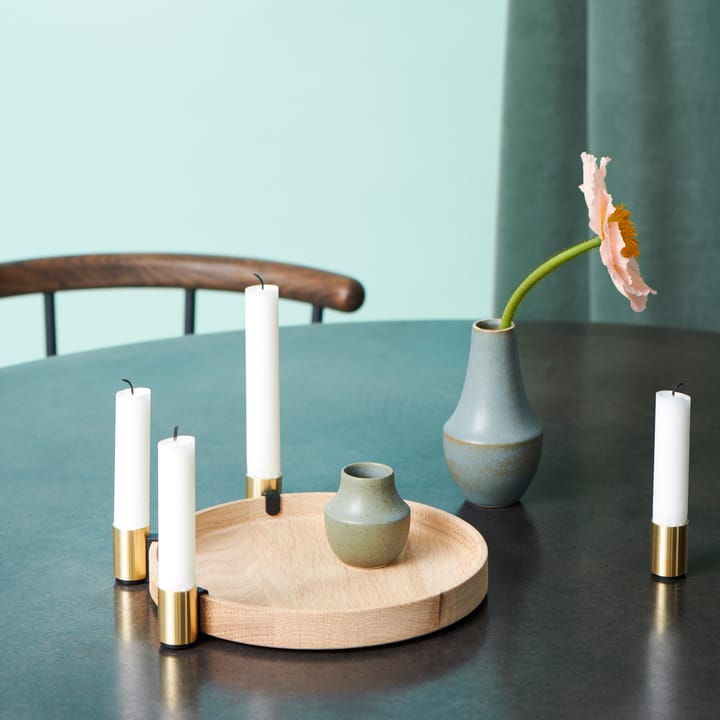 Luna maxi candle sticks - oak-brass - Applicata
