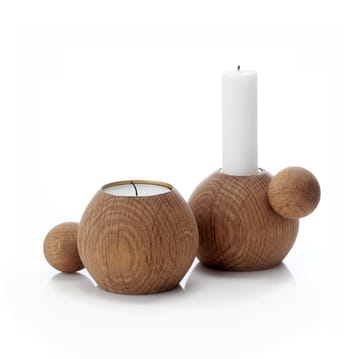RoundNround candle sticks - oiled oak - Applicata
