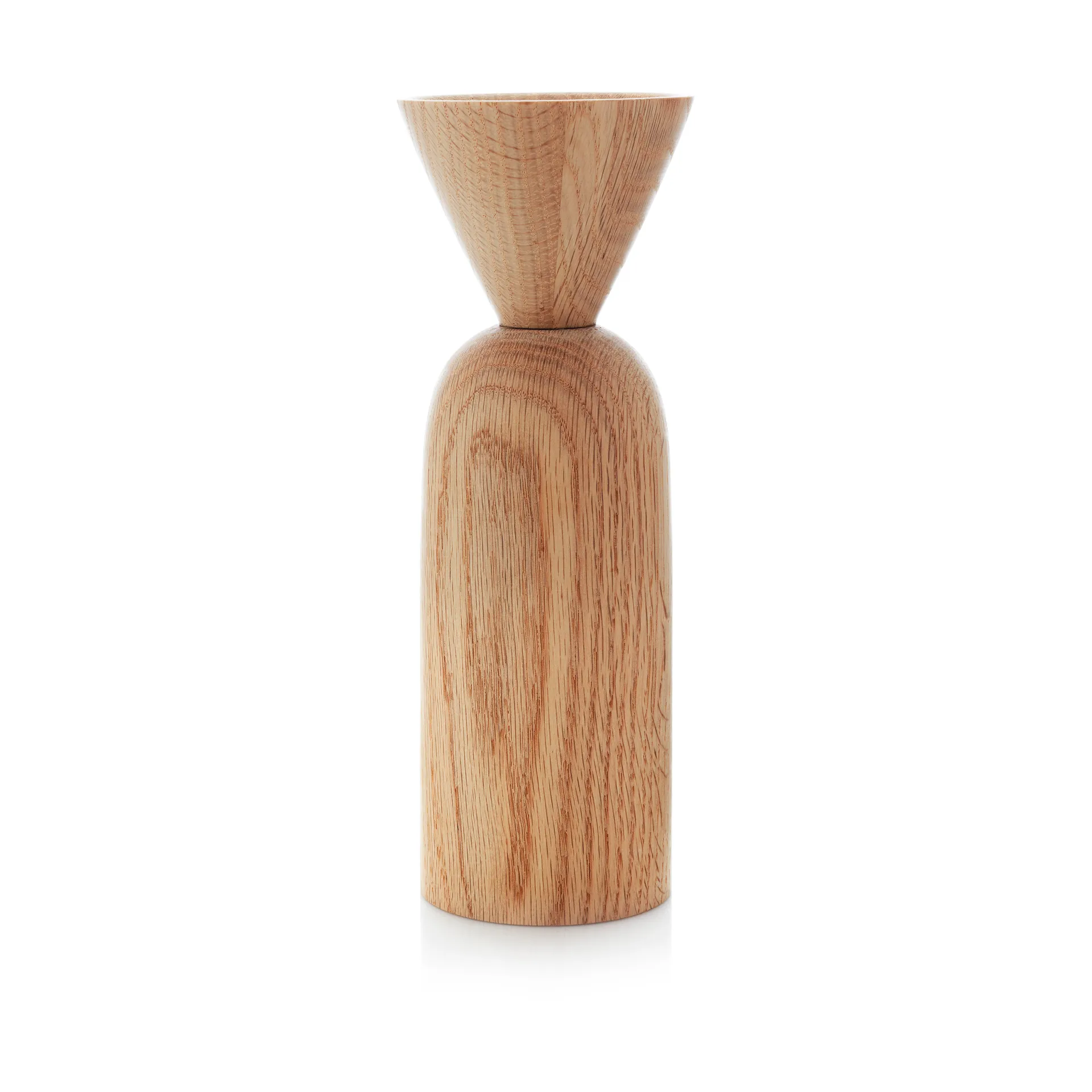 Shape cone vase, Oak Applicata