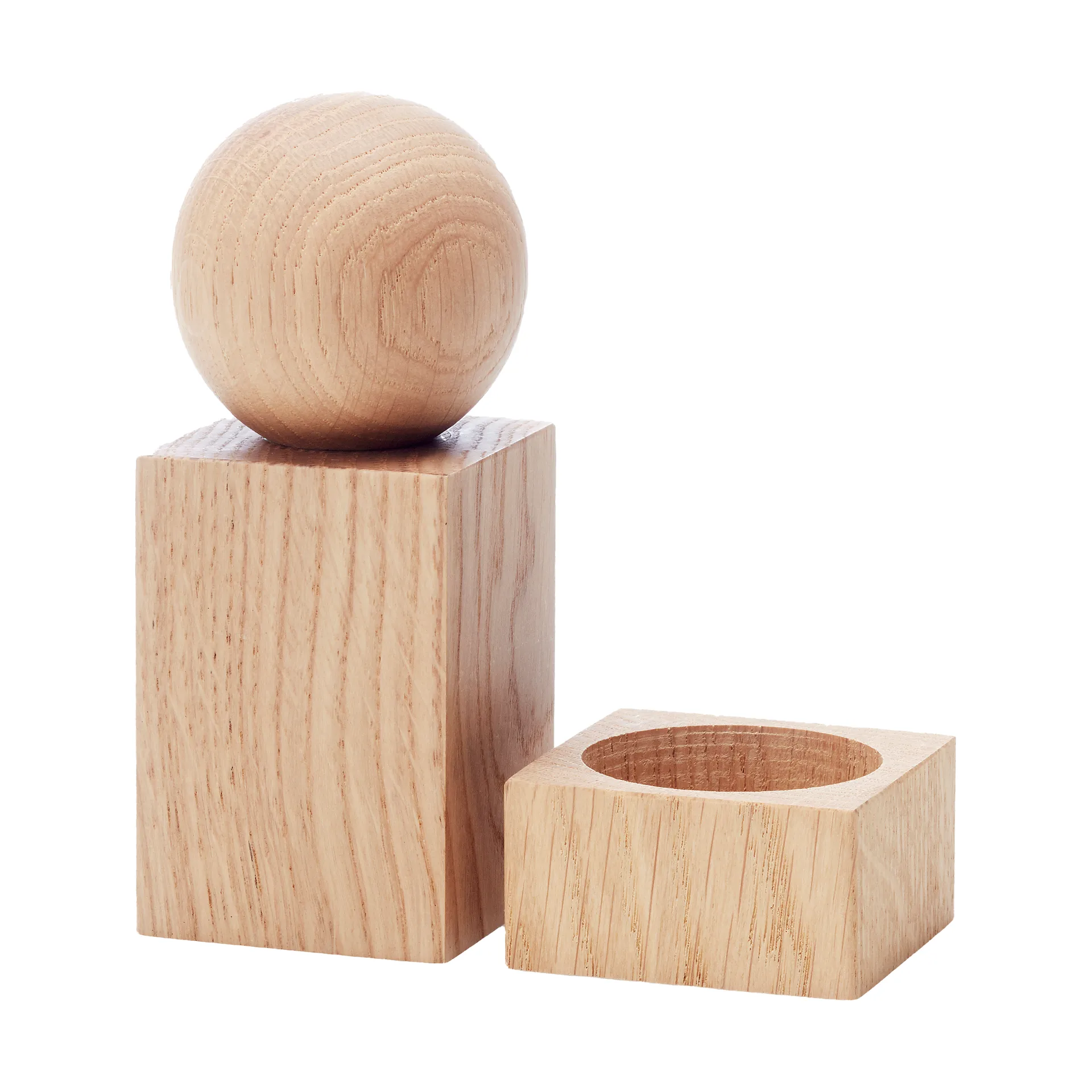 Twist spice grinder and salt bowl, Oak Applicata