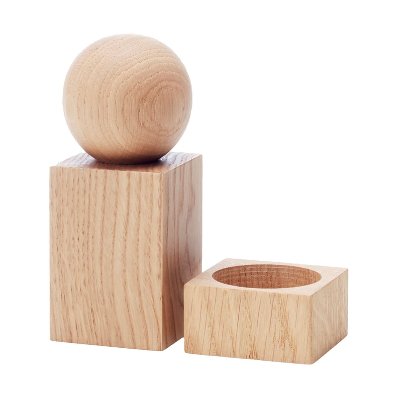 Applicata Twist spice grinder and salt bowl Oak