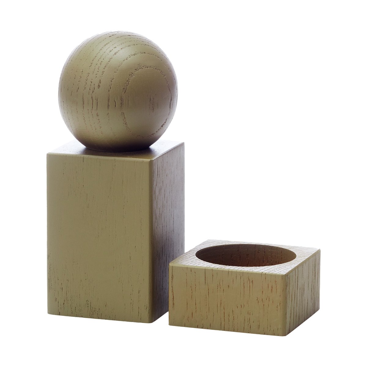 Applicata Twist spice grinder and salt bowl Olive green